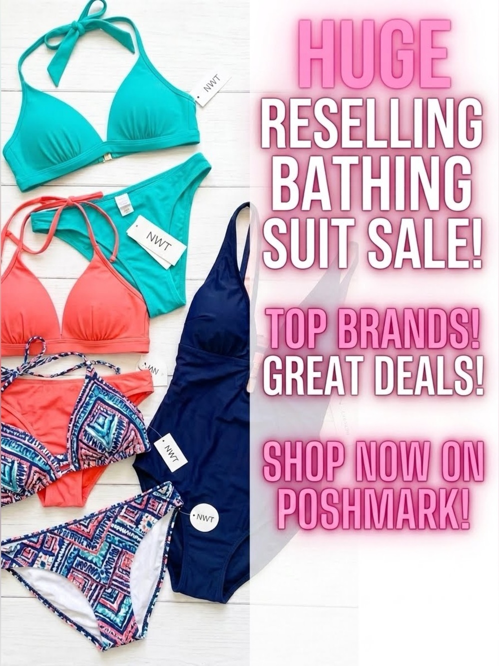 Assorted Women's Swimwear Set - Teal, Coral, Navy, Multi